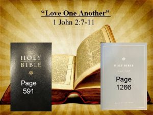 Love One Another 1 John 2 7 11