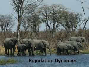 Population Dynamics Populations are dynamic Size Density Age