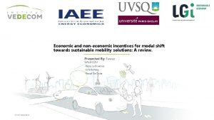 Economic and noneconomic incentives for modal shift towards