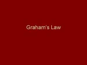 Grahams Law Diffusion and Effusion Diffusion the gradual
