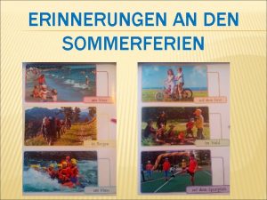 ERINNERUNGEN AN DEN SOMMERFERIEN DER SOMMER SAGT ADE