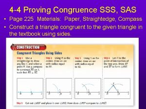 4 4 Proving Congruence SSS SAS Page 225