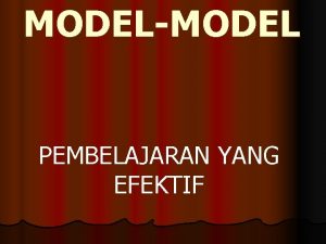 MODELMODEL PEMBELAJARAN YANG EFEKTIF EXAMPLES NON EXAMPLE CONTOH