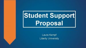 Student Support Proposal Laura Kempf Liberty University Proposal