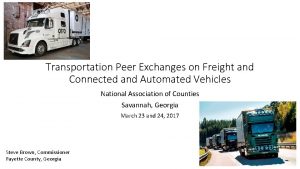 Transportation Peer Exchanges on Freight and Connected and