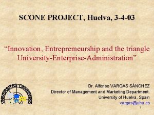 SCONE PROJECT Huelva 3 4 03 Innovation Entrepremeurship
