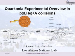 Quarkonia Experimental Overview in pd HeA collisions Cesar