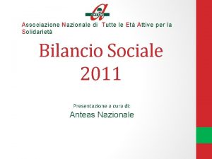 Associazione Nazionale di Tutte le Et Attive per