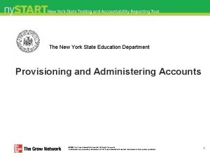 The New York State Education Department Provisioning and