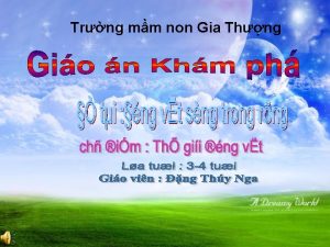 Trng mm non Gia Thng Kin thc Tr