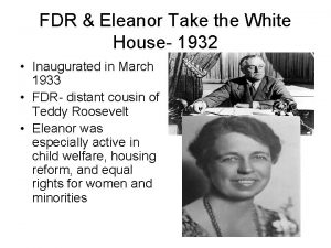 FDR Eleanor Take the White House 1932 Inaugurated