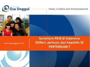 Surveilans PD 3 I di Indonesia Difteri pertusis