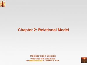 Chapter 2 Relational Model Database System Concepts Silberschatz