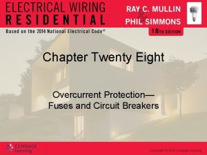 Chapter Twenty Eight Overcurrent Protection Fuses and Circuit