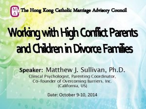 The Hong Kong Catholic Marriage Advisory Council Speaker