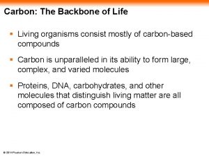 Carbon The Backbone of Life Living organisms consist