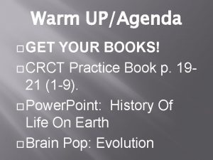 Warm UPAgenda GET YOUR BOOKS CRCT Practice Book