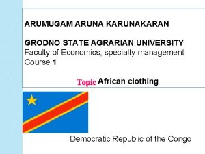 ARUMUGAM ARUNA KARUNAKARAN GRODNO STATE AGRARIAN UNIVERSITY Faculty