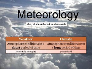 Meteorology study of atmosphere weather events Atmosphere Gases