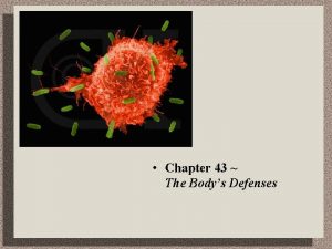 Chapter 43 The Bodys Defenses Lines of Defense