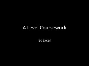 A Level Coursework Ed Excel Research 3 8
