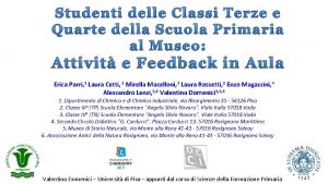 Studenti delle Classi Terze e Quarte della Scuola