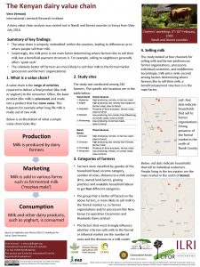 The Kenyan dairy value chain Vera Vernooij International