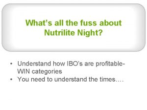 Whats all the fuss about Nutrilite Night Understand