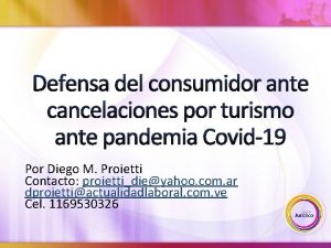 Defensa del consumidor ante cancelaciones por turismo ante