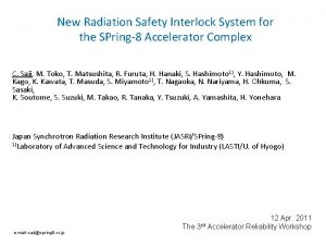 New Radiation Safety Interlock System for the SPring8