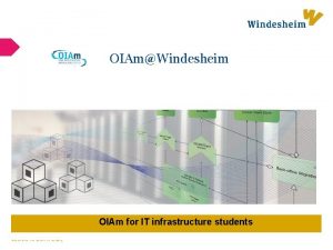 OIAmWindesheim OIAm for IT infrastructure students Windesheim zet
