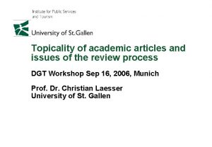 Topicality of academic articles and issues of the