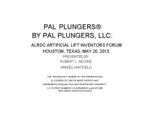 PAL PLUNGERS BY PAL PLUNGERS LLC ALRDC ARTIFICIAL