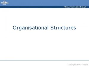 http www bized co uk Organisational Structures Copyright