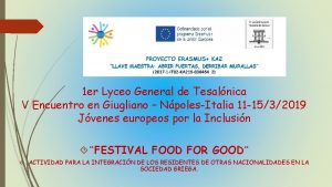 1 er Lyceo General de Tesalnica V Encuentro