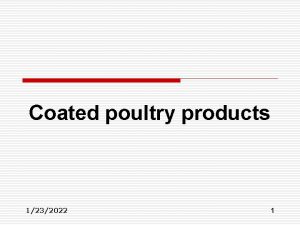 Coated poultry products 1232022 1 o Coated poultry