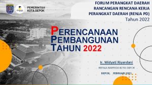 FORUM PERANGKAT DAERAH RANCANGAN RENCANA KERJA PERANGKAT DAERAH