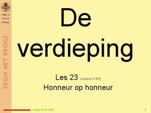 DEEL 2 LES 23 5 hoog De verdieping