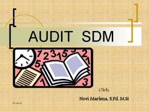 AUDIT SDM Oleh 23 Jan22 Novi Marlena S