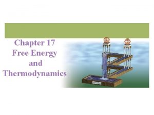 Chapter 17 Free Energy and Thermodynamics Thermodynamics vs