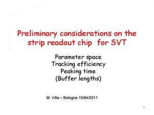 Preliminary considerations on the strip readout chip for