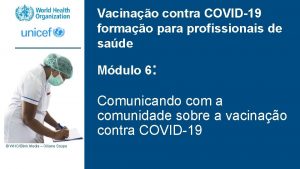 Vacinao contra COVID19 formao para profissionais de sade