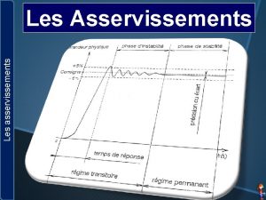 Les asservissements Les Asservissements Les Asservissements Les asservissements