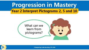 Progression in Mastery Year 2 Interpret Pictograms 2