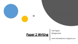 Haili Hughes Paper 2 Writing Hughes Haili www