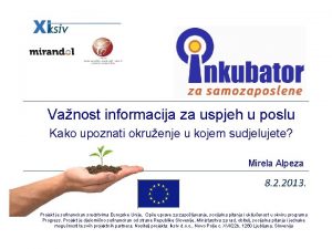 Vanost informacija za uspjeh u poslu Kako upoznati