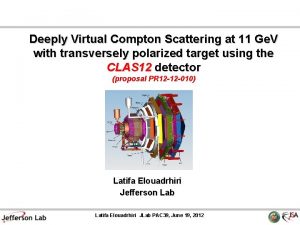 Deeply Virtual Compton Scattering at 11 Ge V