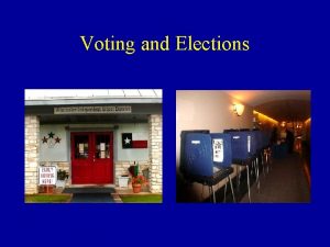 Voting and Elections Political Participation Participation in Democracy