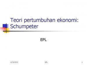 Teori pertumbuhan ekonomi Schumpeter EPL 1232022 EPL 1