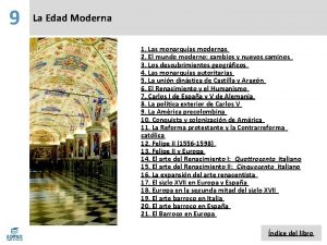 9 La Edad Moderna 1 Las monarquas modernas